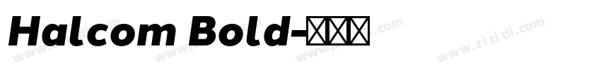 Halcom Bold字体转换